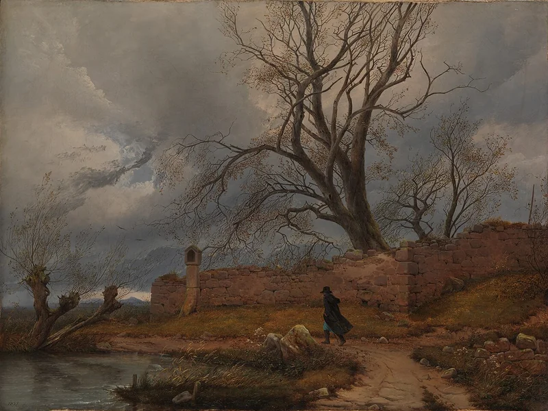 1806-Carl Julius von Leypold - Viandante nella tempesta (1835)